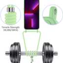 2 x Designed for iPhone 15 Case, Liquid Silicone, Multi-Functional Card Pocket with Lanyard Strap, Adjustable Rope, Shockproof All-Round Protection, TPU Soft Phone Case for iPhone 15, Mint