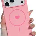 Magnetic Case for iPhone 17 Pro Max Case Cute Heart Women Girly Magnetic Compatible with MagSafe Shockproof Drop Protection Slim Phone Cases