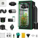 VIVOSUN GIY Smart Grow Tent System 2x2, WiFi-Integrated Grow Tent Kit, with Automate Ventilation and Circulation, Schedule Full Spectrum 100W LED Grow Light, and GrowHub E42A Controller (24"x24"x48")