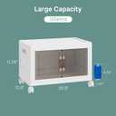 UAMFURI 240QT Lockable Plastic Storage Bins, 5 Pack Collapsible Cabinets