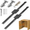 Pocket Door Slides, Included The Slides and The Hinges,Pocket Door Hardware for Inset Door,Cabinet Door (20 inches, Count, 2)