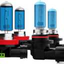 Light Bulbs Fit For Ford Escape 2017-2019 With Projector, H11 9005 High Low Beam High Performance Halogen Headlight Bulb Combo, 6000K White Light, Pack of 4