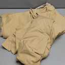 Men's 3 Piece Suits Slim Fit, Blazer Double Breasted Vest and Pants, Wedding Prom Business Suit with Gold Button (Medium, Champagne)