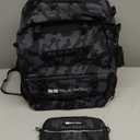 50L Fishing Tackle Backpack with Rod Holder and 4 Included 3600 Tackle Boxes - Waterproof Fishing Backpack for Ultimate Gear Organization and Storage (Black Camo)