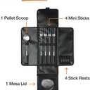 Solo Stove Mesa Accessory Pack | Incl. 4 Stainless Steel Mini Sticks + Stick Rests, Pellet Scoop, Mesa Lid, Carry Case, Accessories for Outdoor Fire Pit, 8.8 x 16 in, 2.5 lbs