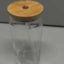 Healifty Transparent Glass Tumbler with Lid and Straw Multi Function Juice Cup Drinking Glass for Coffee Tea Milk and More for Home and Outdoor Use