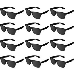 Super Z Outlet Plastic Vintage Retro Style Sunglasses Classic Shades Eyewear (24, Black)