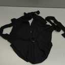 Floerns Women's Y2k Going Out Clubwear Halter Top Tie Backless Draped Cowl Deep V Neck Ring Top Cut Out Party Halter Tops (Large, Black)