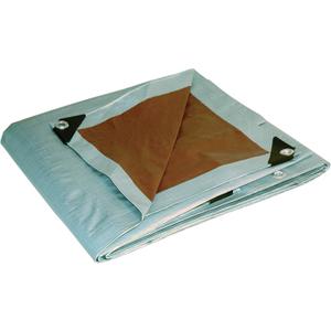 Dry Top 10x12 Multi-Purpose Silver/Brown Heavy Duty Poly Tarp (10'x12')