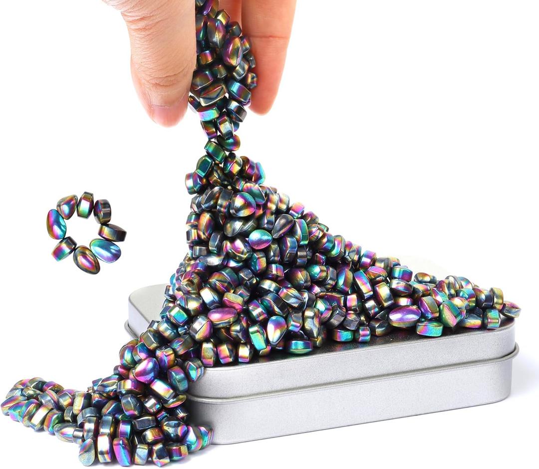 Over 500 Colorful Weak Magnetic Ferrite Stones Desk Fidget Toys for Adults.