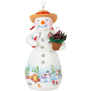 Hallmark Keepsake Christmas Ornament 2023, Snowtop Lodge Terran S. Gardner, Porcelain Ornament, Snowman Gifts