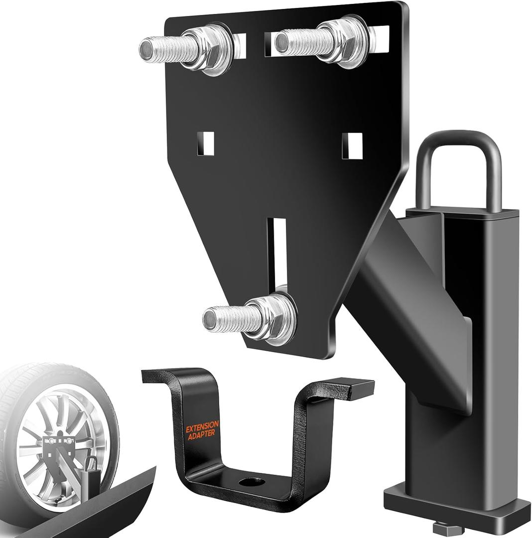 Stake Pocket Spare Tire Mount, Trailer Spare Tire Mount Fit fits 99% of Spare TiresSpare Tire Mount for Utility Trailer Capacity 160 Lbs, Fits 2 Size Stake Pocket