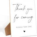 Thank You For Coming, Thank You Favors Sign 811 Inches Wooden Sign With Stand, Minimalist Gender Neutral Tabletop Decor for Baby Shower, Bridal Shower, Wedding Reception Party Favor Supplies-17