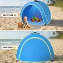 Baby Pop Up Tent with Integrated Solar Cooling Fan | Anti-UV Baby Tent for Beach with UPF 50 UV Protection | Baby Beach Pool | Portable Travel Sun Shade for Baby | Pop Up Pool