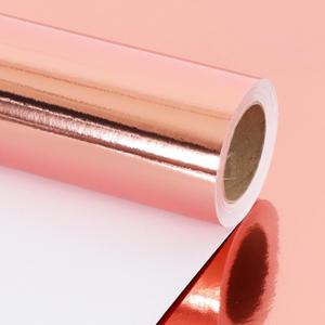 BEISHIDA Rose Gold Gift Wrapping Paper Metallic Wrapping Paper Roll Solid Color Gift Wrap Paper, Packing Paper for Wedding, Birthday, Graduation, Christmas Wrapping Paper(17inches X 32.8ft)