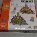 250 PCS 3D STEM Educational Magnetic Tiles for Kids Magnetic Blocks for Kids Magnetic Building Blocks Set (Christmas)