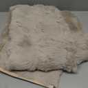 Faux Fur Couch Cover, Soft Warm Plush Sofa Couch Cover, Non Slip Sectional Sofa Slipcovers, Washable Furniture Protector for Kids, Dogs, L Shaped Armrest Backrest Cover(Khaki, 36"x 36")