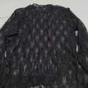Womens Lace Mesh Long Sleeve Top Floral Sheer See Through Sexy Tops Mock Neck Shirts Party Club Night Blouses, Size XL