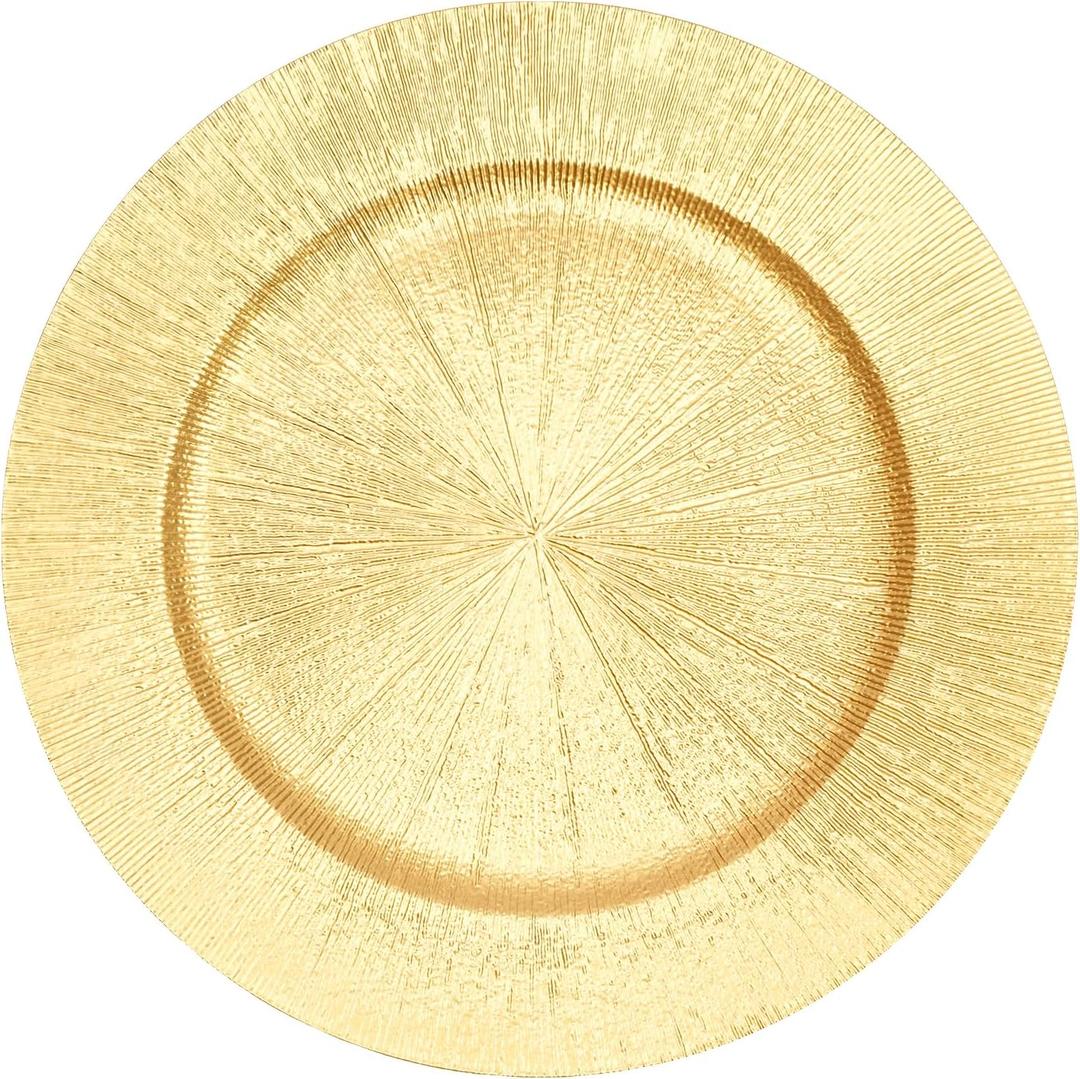50Pcs Gold Charger Plates Bulk Round Plastic Dinner Charger Serving Plates for Wedding Chargers Plate for Tabletop Decor,13in(50pcs-Gold) 50Pcs Gold Charger Plates Bulk Round Plastic Dinner Charger Serving Plates for Wedding Chargers Plate for Tabletop Decor,13in(50pcs-Gold)
