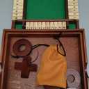 Wooden Tic Tac Toe Game & Shut The Box Game Set, Ideal Gift for Family Game Nights, Kids Activities, and Coffee Table Decor (8.6 Inch)