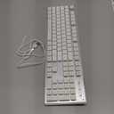 SEUNKWANG EWEADN X7S Wireless Keyboard with White Backlit, Metal Panel, 2.4G Rechargeable Computer Keyboard Silent Light up Full Size Cute Keyboards for Win & MAC - Pink