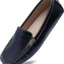 Heydonic Women's Loafers Moccasins Soft Casual Walking Driving Ladies Office Penny Flats Boat Shoes Women Slip On Comfortable Leather (11, Black)