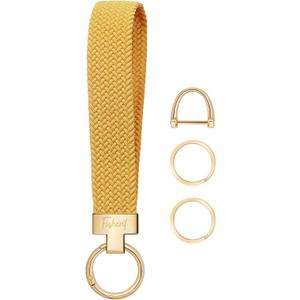 Fishent Elastic Wristlet Keychain for Women Men, Cute Car Key Chain, Braided Wrist Strap Lanyard for Keys ID Badges