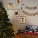 2 x Wheatwin Vintage Christmas Wall Art Decor, Merry Christmas Santa Claus Bathroom Wall Decor Posters Prints Set of 4, Christmas Wall Decor Gifts for Winter Holiday Living Room Bedroom Kitchen, 8x10 (Unframed)