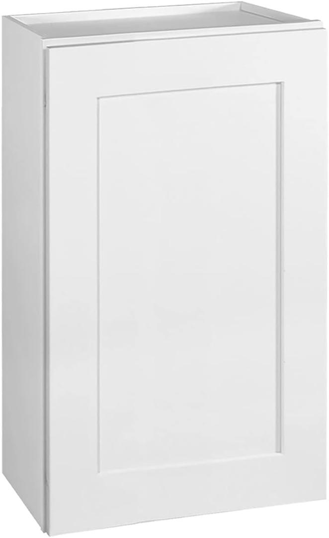 Design House Brookings Shaker Unassembled Wall Kitchen Cabinet W1830, 18 W x 12 D x 30 H, Painted White, Solid Wood, Design House, 561704