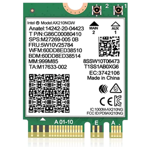 WiFi 6E Wireless Card Intel AX210 NGW Bluetooth 5.3 TriBand 5400Mbps Network Adapter for Laptop Support Windows 10/11 (64bit) M.2/NGFF