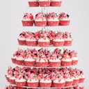 Large Cupcake Stand, 7 Tier Cupcake Tower Tree, Round Cupcake Display Stand, Tiered Cupcake Holder for Party,Clear Dessert Stand for Wedding
