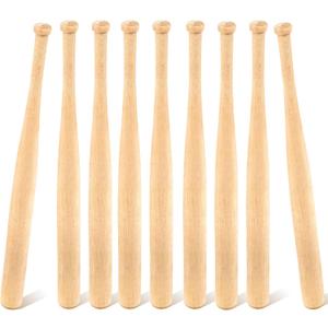 Marsui 12 Pack Unfinished Mini Baseball Bat 8 Inch Unpainted Wood Baseball Bats for Painting Keychain Action Figures DIY Craft Projects Ball Sports Party Favors