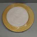 MAONAME Gold Charger Plates Set of 12, 13-Inch Round Plate Chargers for Dinner Plate, Plastic Table Chargers for Wedding Decor, Party