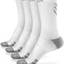 DOVAVA Dri-tech Compression Crew Socks (4/6 Pairs), Comfort Boost Circulation, Large - Extra Large 