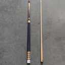 Lucasi Custom Super Birds-Eye Pool Cue with Blue Luster Inlays, 18-Ounce