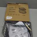 2 Tier Fruit Basket for Kitchen Counter - Detachable Metal Fruit Bowl with 2 Banana Hangers for Corner , Large Capacity Fruit Stand with Wooden Handle for Bread Fruit and Vegetable Storage