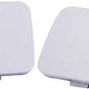 1Pair Left + Right Side Front Bumper Tow Hook Eye Cover Cap Fit for Toyota RAV4 2009 2010 2011 White