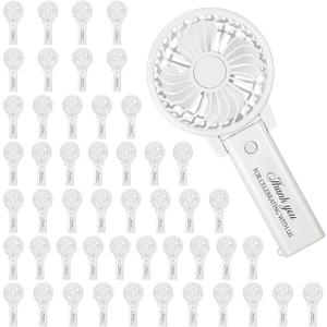 Glooglitter 50 Pcs Battery Wedding Mini Handheld Fan Bulk Personal Portable Hand Held Small Hand Fan for Wedding Party Bachelorette Party Favor (Classic), 7.48 x 3.54 x 1.38 inches/ 19 x 9 x 3.5 cm