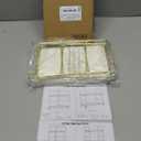 2-Tier Makeup Perfume Counter Organizer, Bathroom Countertop Shelf Vanity Bedroom Storage Tray,Kitchen Spice Rack Standing Shelf(Gold,White) (Square)