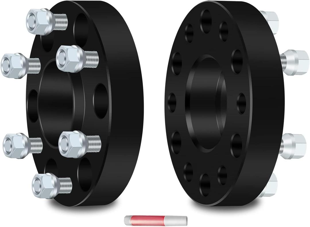 OCPTY 6x5.5 to 6x5.5 Wheel Spacers 1.25 inch 6x139.7 with 14x1.5 Studs 6 Lug hubcentric for 1999-2016 for Silverado 1500 1999-2016 for Sierra 1500 2Pcs Wheel Spacers