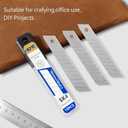 HIEMIE Tools 60Pcs 18mm Utility Knife Replacement Snap off Blades 60 DegreeBlades for Utility Knife and 18mm Box Cutter - Razor Sharp SK4 Steel