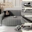 Stretch Sofa Cover for 2-3 Cushion Couch, Washable Couch Cover for Sofa & Loveseat, Non-Slip Sofa Slipcover for Furniture Protection, Soft Couch Covers for Sofa, Pet Friendly