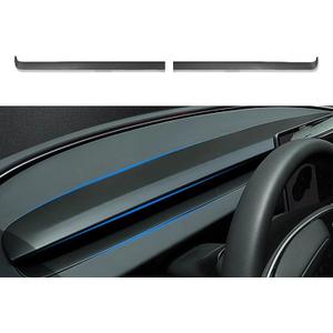 Fit Tesla Model 3 Highland 2024 2025 Dashboard Panel Trim for Center Console Front Air Condition Vent Cover Sticker ABS Accessories 2Pcs(Matte Black)