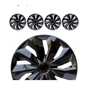 Hubcap Wheel Cover Replacement R16 Hub Caps Universal-Fit Steel Wheel Rim Cover ABS Material Exterior Accessories for Car Truck SUV -Set of 4（16-inch, Black）