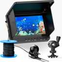 5inch Portable Fish Finder Camera Underwater Fishing Camera, 220 Wide Angle Infrared Night Vision, Host IP65 Waterproof Ice Fishing Camera for Ice, Lake and Boat (B)