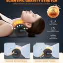 3s Heated Neck Stretcher for Pain Relief, Graphene Heating Pad, Odorless Neck Cloud Cervical Traction Device Chiropractic Pillow for Shoulder, Christmas Gifts for Women, Men, Mom, Dad (Gray)