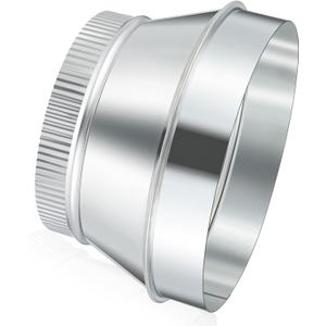 8 Inch to 6 Inch Duct Reducer Increaser Galvanized Steel Air Duct Adapter Round Crimped Pipe Connector Fitting Coupling for HVAC Ventilation Systems