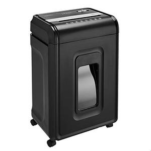 Amazon Basics 24-Sheet Cross Cut High Security Paper Shredder for Home Use, P-4 Security, CD and Credit Card Document Shredder with Pullout Basket, Black