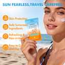 50 Pack Bulk Travel Size Sunscreen for Face and Body, SPF 50 Sunscreen Lotion, Lightweight and Non-Greasy, Mini Size for Summer Travel, Outdoor Activities, 0.19 OZ/Pack