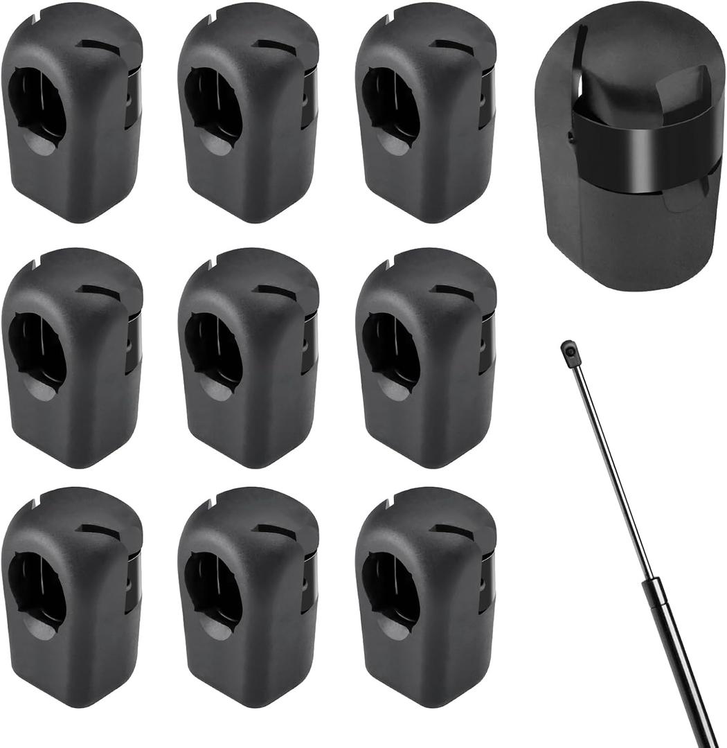 10 Pcs Gas Strut End Fittings for 10mm Ball-Stud, Fits Universal Rear Cover Lid Lift Supports, M6 Female Thread Brass Insert, Tonneau Cover Prop Rod End Fittings RT-60-00008